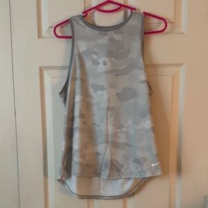 Nike Drifit Light Gray Camo Tank Top